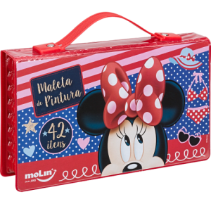 Maleta De Pintura Molin 42 Itens Disney Minnie