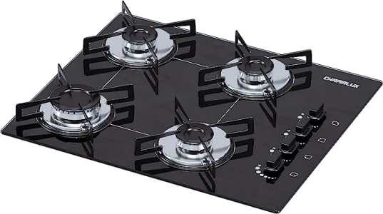 Cooktop 4 bocas Chamalux ultra chama preto Bivolt. TC