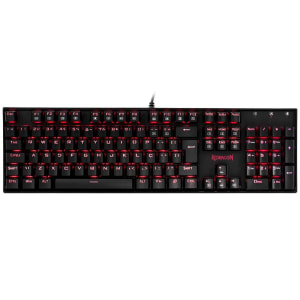 Teclado Mecânico Gamer Redragon Mitra, LED Vermelho, Switch Outemu Black, ABNT2, Preto - K551-1 (PT-BLACK)