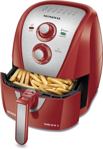 Fritadeira Sem Óleo Air Fryer 4L, Mondial, Vermelho/Inox, 1500W, 220V - AFN-40-RI