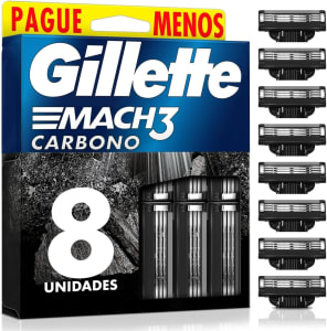 Refis Para Barbear Gillette Mach3 Carbono - 8 Unidades