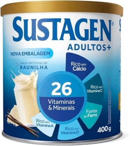 Complemento Alimentar Sustagen N&E Adultos+ Sabor Baunilha - Lata 400g