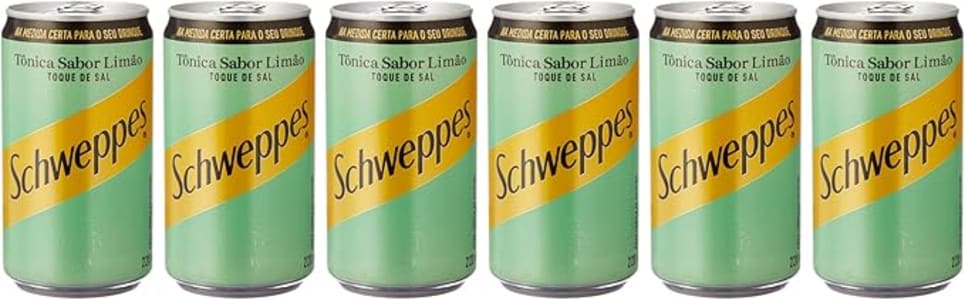 Pack de SCHWEPPES TONICA LIMAO E SAL LT 220ML 6 unidade