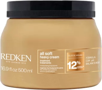 Redken Máscara de Tratamento All Soft |Tratamento Anti-frizz Para Cabelos Secos e Opacos | Promove Hidratação Profunda | Repara e fortalece | Com Óleo de Argan | 500ml