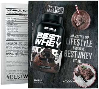 Best Whey Sachê (15 Sachês - 35G) Brownie de Chocolate Atlhetica Nutrition