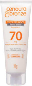 Protetor Solar Facial Cenoura e Bronze FPS70, Cenoura e Bronze, 50 g