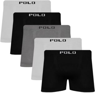 Kit 5 Cuecas Polo Boxer Microfibra Sortido - POLO STAR
