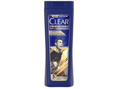 Shampoo Anticaspa Clear Men Sports - Limpeza Profunda 400ml