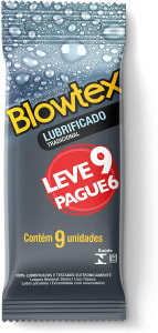 Preservativo Lubrificado 9 Unidades Blowtex