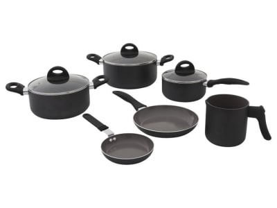 Jogo de Panelas Brinox com Revestimento Cerâmico - Preto 6 Peças Ceramic Life Smart Plus 4791/100 - Jogo de Panelas - Magazine OfertaespertaLogo LuLogo Magalu