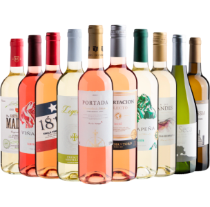 Kit 10 Vinhos com Portada Rosé por R$29,90 cada garrafa