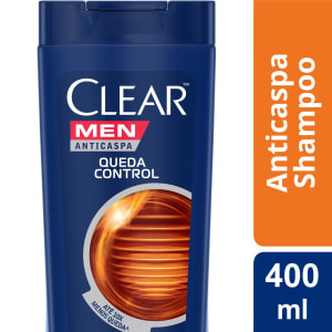 4 Unidades - Shampoo Clear Men Queda Control 400ml