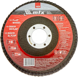 10 Unidades - Disco De Desbaste Mtx Tipo Flap Grao 80 115mmX22mm