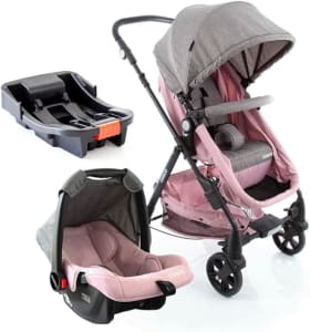 Cosco Kids, Travel System Poppy Trio, Rosa Mescla