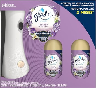 Desodorizador Glade Automatic Spray Aparelho Com 2 Refis Lavanda E Baunilha 269 Ml