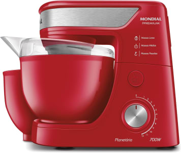 Batedeira Planetária, Mondial BP-01P-R, 700W, 110V (Vermelho/Inox)