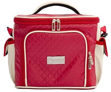 Bolsa Térmica 3 Potes - Vermelha com Marfim Fit Model, Bag New