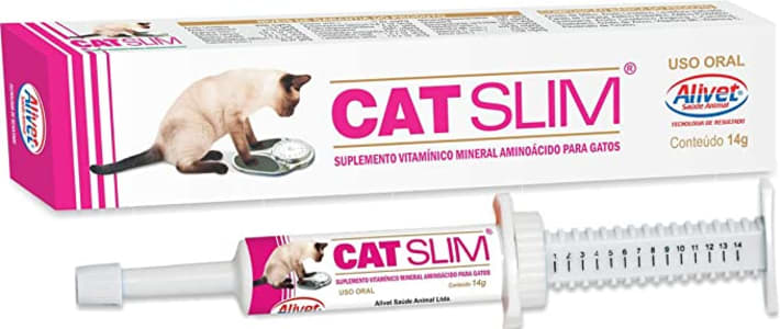 Suplemento Vitamínico Mineral Aminoácido Alivet Cat Slim Pasta - 14G