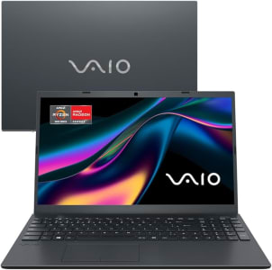 Notebook VAIO FE15 AMD Ryzen 5 8GB 512GB SSD, Tela 15,6'' Full HD Antirreflexo, Linux - Cinza Grafite, VJFE59F11X-B1911H