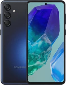 Samsung Galaxy M55 5G, Câmera Tripla Traseira de até 50MP, Selfie de 50MP, Nightography, Apagador de objetos, Tela Super AMOLED + de 6.7" 120Hz Vision Booster, 256 GB, 8GB de RAM - Azul Escuro