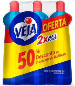 Veja Gold Original - Limpador Multiuso, 3 Unidades De 500ml