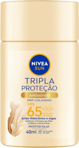 NIVEA SUN Protetor Solar Fluido Facial Tripla Proteção Antissinais FPS 65 40ml