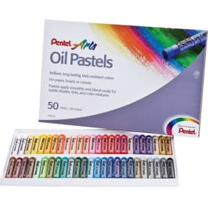 Giz Pastel Oleoso Estojo C/49 Cores 50 Un Pentel