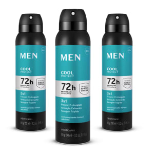 Combo Desodorante Aerosol Men Cool Protect 90g/150ml (3 itens)