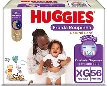 Fralda Huggies NATURAL CARE ROUPINHA XG 56 unidades