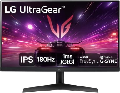 Monitor Gamer LG UltraGear 24” IPS, Full HD, 180Hz, 1ms (GtG), HDMI, DisplayPort, HDR10, SRGB 99%, NVIDIA® G-SYNC®, AMD FreeSync™ - 24GS60F-B