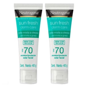 Neutrogena Protetor Solar Facial Sun Fresh Derm Care FPS70 40g Kit - 2 unidades - Protetor Solar Facial - Magazine {{route.pmdStoreName}}Logo LuLogo Magalu