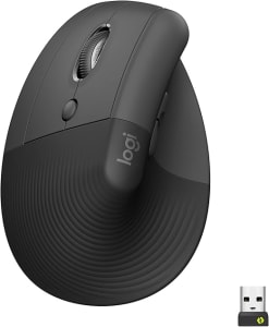 Mouse Sem Fio Logitech Lift Left Vertical Com Design Ergonômico Para Canhotos, Bluetooth ou Logi Bolt USB, Cliques Silenciosos, Compatível com Windows/macOS/iPadOS