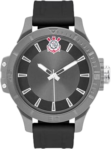 Relógio Technos Corinthians Masculino Preto Pulseira Polímero Preto