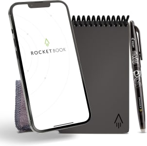 Bloco de Notas Inteligente e Reutilizável Rocketbook com 1 Caneta Pilot Frixion e 1 Pano de Microfibra Incluído