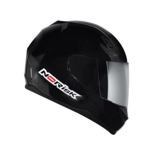 Capacete Fechado Monocolor Preto Viseira Solar Ff391 Norisk - 60