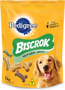 2 Pacotes - Biscoito Pedigree Biscrok Para Cães Adultos Multi 1kg