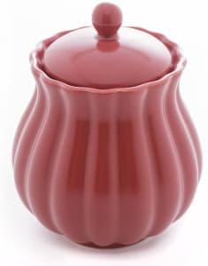 Açucareiro de Porcelana Pétala Vermelho Matt 10,5cm x 8,5 cm - Wolff