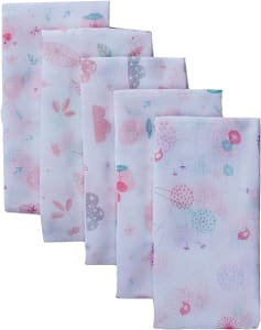 Fralda Super Luxo Mami Estampado para Bebê 70cm X 70cm Contém 05 Un