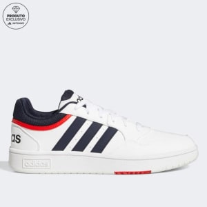 Tênis Adidas Hoops 3.0 Masculino - Branco+Vermelho