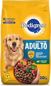 Ração Pedigree Carne e Vegetais Para Cães Adultos Raças Médias e Grandes 20 kg