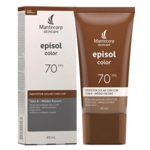 Protetor Solar com Cor FPS 70 Mantecorp Skincare Episol - 40ml