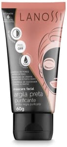 Máscara Facial Argila Preta Purificante 60g Lanossi Beauty & Care Preto