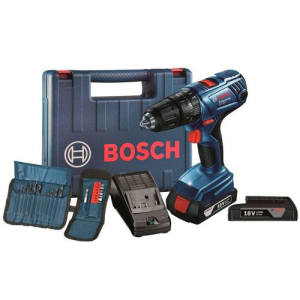 Parafusadeira/Furadeira de Impacto 1/2 Pol. 2 Baterias 18V Litio Kit com 23 Acessórios e Maleta - BOSCH-GSB180LIAC