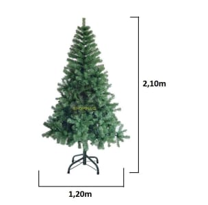 Árvore de Natal 800 Galhos 2,10m de Altura Com Pé de Ferro Pinheiro - AZ Shopping - Árvore de Natal - Magazine Ofertaesperta