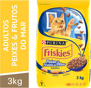 Ração Seca Para Gatos Adultos Peixes e Frutos Do Mar 3Kg - Nestlé Purina Friskies