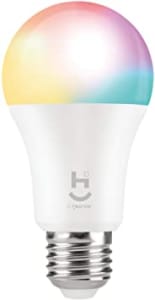 HI by Geonav Lâmpada Inteligente RGB+W, Branco Quente (Amarelo), LED 10W, Wi-Fi, E27, Controle no Aplicativo, 800 Lumens, Bivolt, Compatível com Alexa