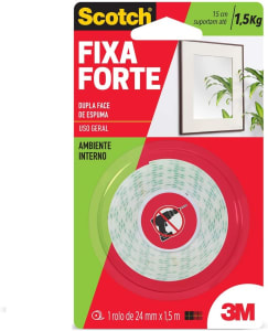 Fita Dupla Face Espuma 3M Fixa Forte Scotch 24MMx15M