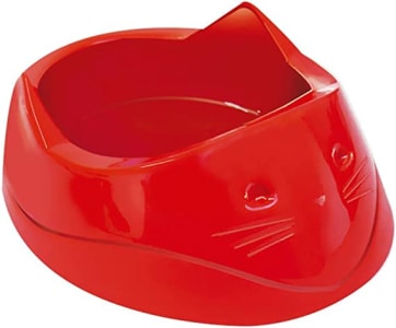 Comedouro Plástica Cara do Gato Furacão Pet 200ml Vermelho Furacão Pet para Gatos