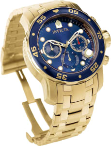 Relógio Analógico Pro Diver 0073 48mm INVICTA (‎Ouro e azul)