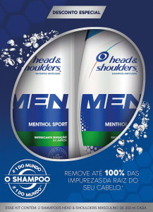 2 Unidades - Head & Shoulders Kit Shampoo & Men Menthol Sport